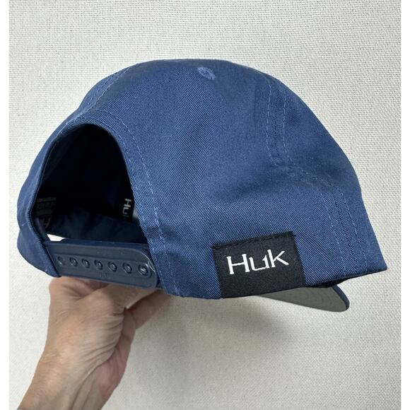 Huk Fish Performance Snapback Corded Trucker Hat Blue One Size Fishing Casual - Picture 5 of 9